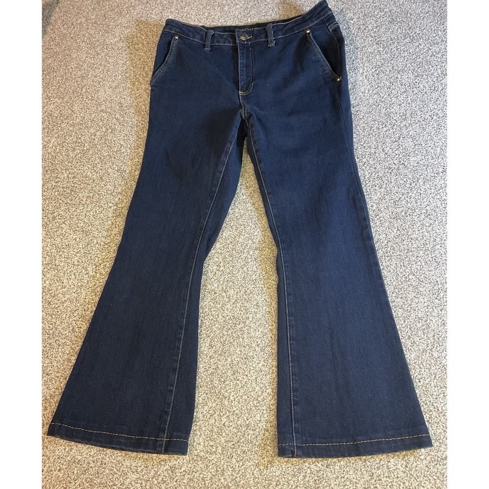 Michael Kors Women's Dark Wash Bootcut Embellished Jeans Size 8
